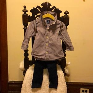 H&M Versatile shirt and suspenders